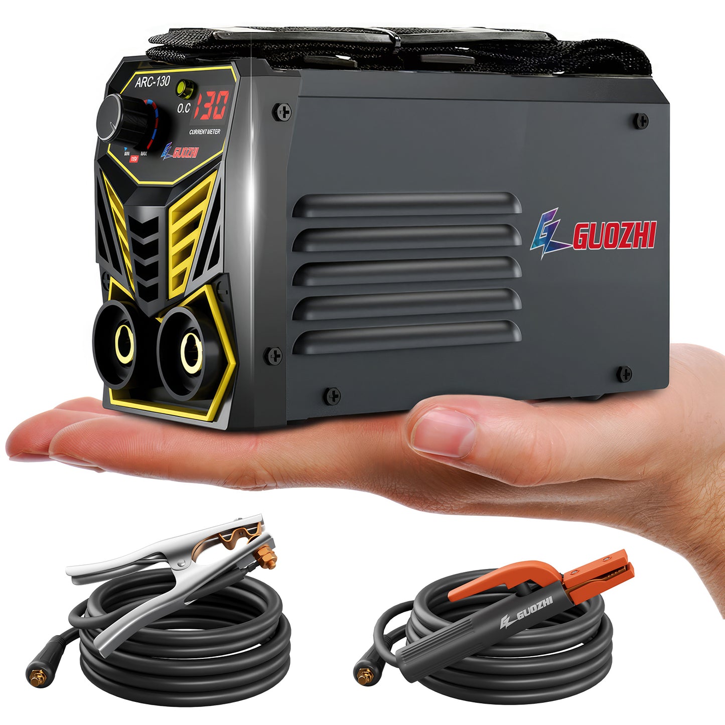 GZ GUOZHI 110V 130A Small Mini Stick Welder , Portable ARC MMA Welding Machine with Shoulder Strap (3.5LB)