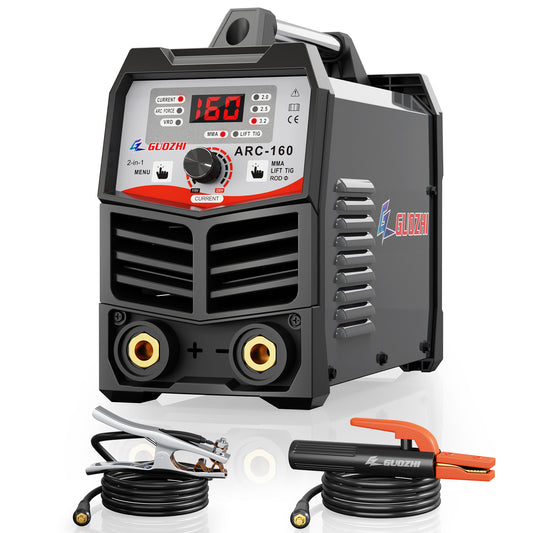 GZ GUOZHI 110V/220V 160A Stick Welder, Classic 2 in 1 MMA/Lift TIG ARC Welding Machine with Synergic Control, Easy to Use, for DIY and Home Repair