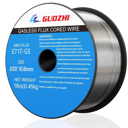 GZ GUOZHI Flux Core Welding Wire, E71T-GS .030" 1-Pound Spool Gasless Mild Carbon Steel Mig Welding Wire