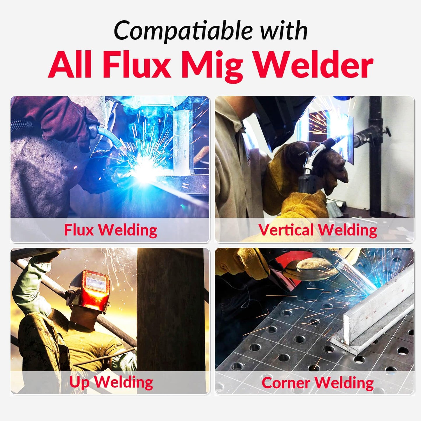 GZ GUOZHI Flux Core Welding Wire, E71T-GS .030" 1-Pound Spool Gasless Mild Carbon Steel Mig Welding Wire